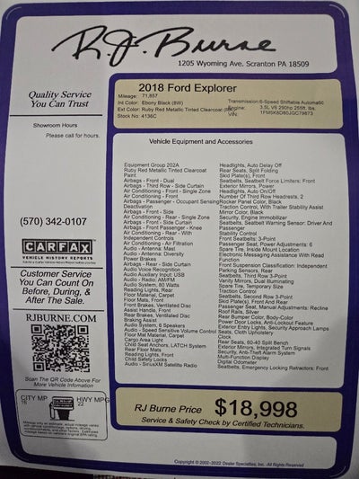 2018 Ford Explorer XLT