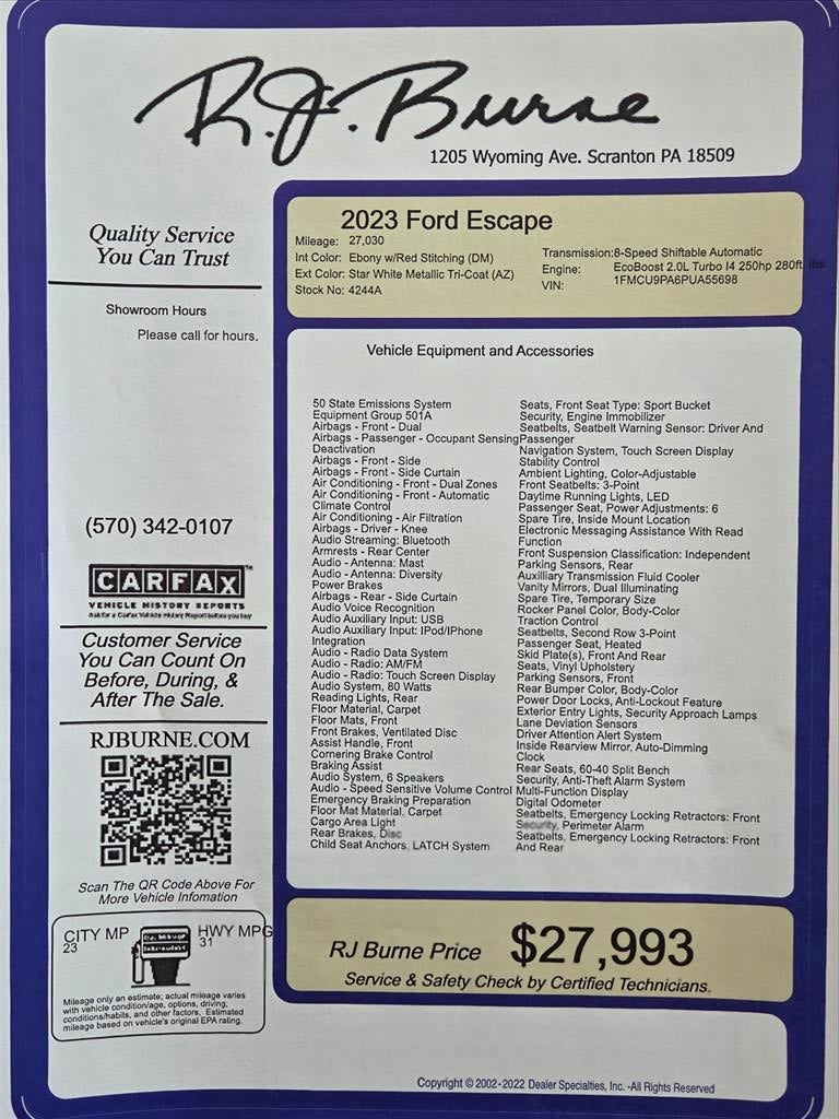 2023 Ford Escape ST-Line Elite