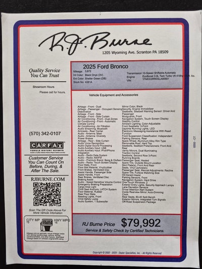 2025 Ford Bronco Raptor