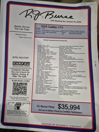 2024 Cadillac CT5 Luxury