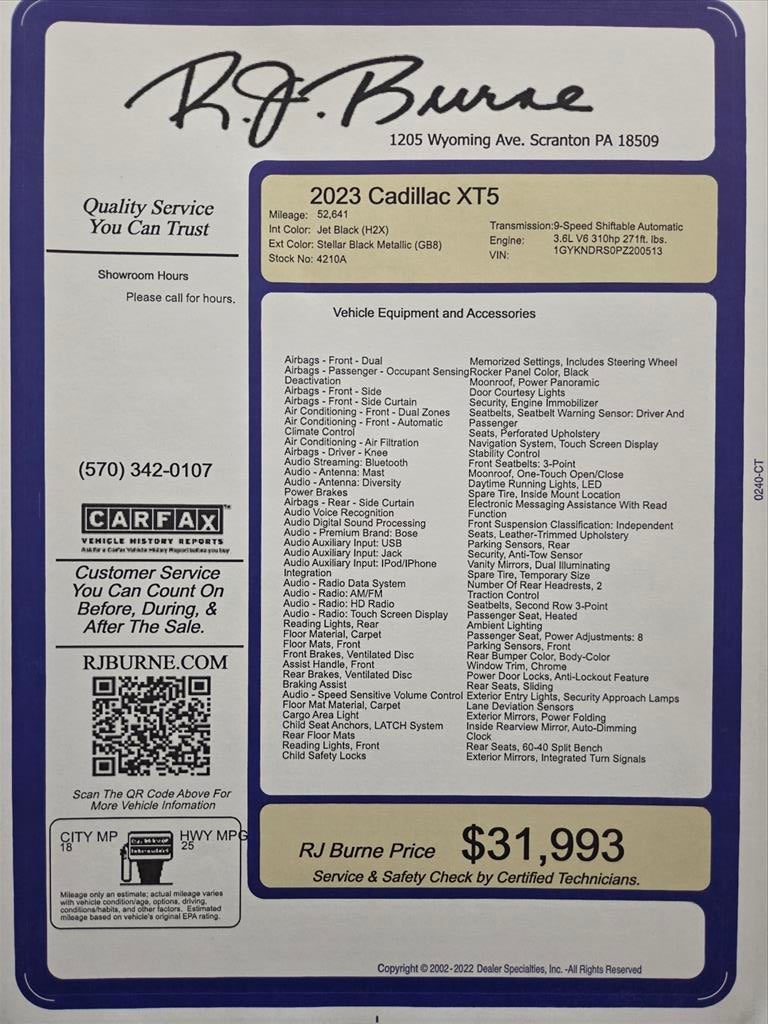 2023 Cadillac XT5 Premium Luxury