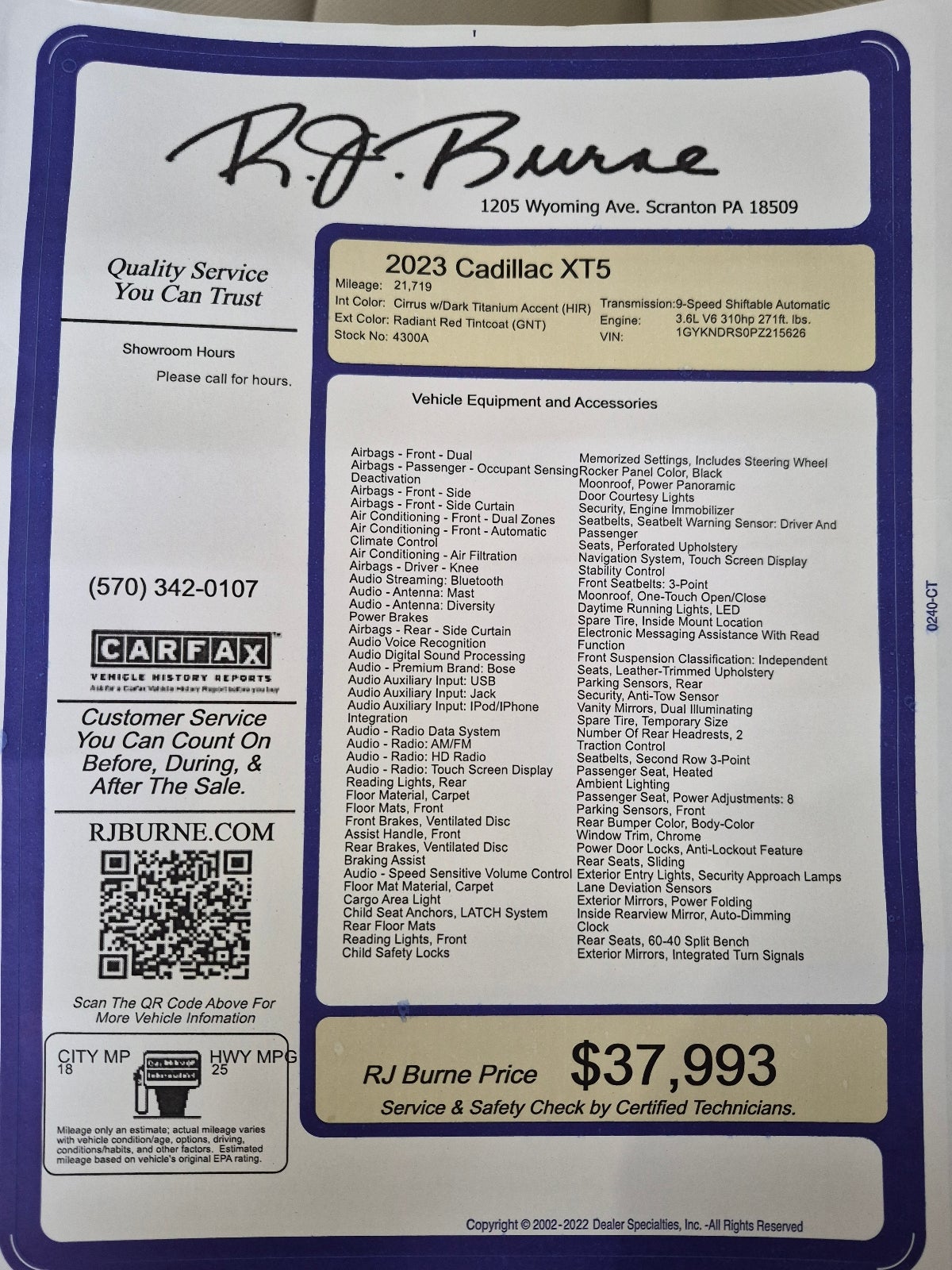 2023 Cadillac XT5 Premium Luxury