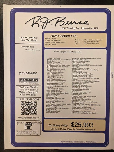 2023 Cadillac XT5 Premium Luxury