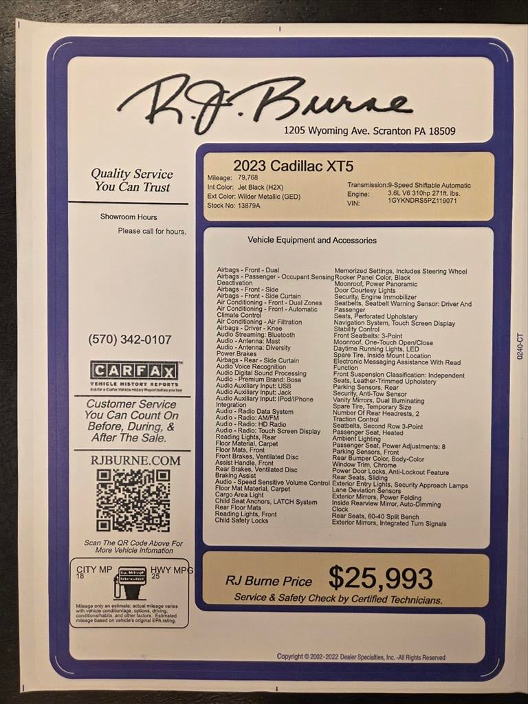 2023 Cadillac XT5 Premium Luxury