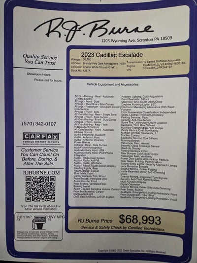 2023 Cadillac Escalade Premium Luxury