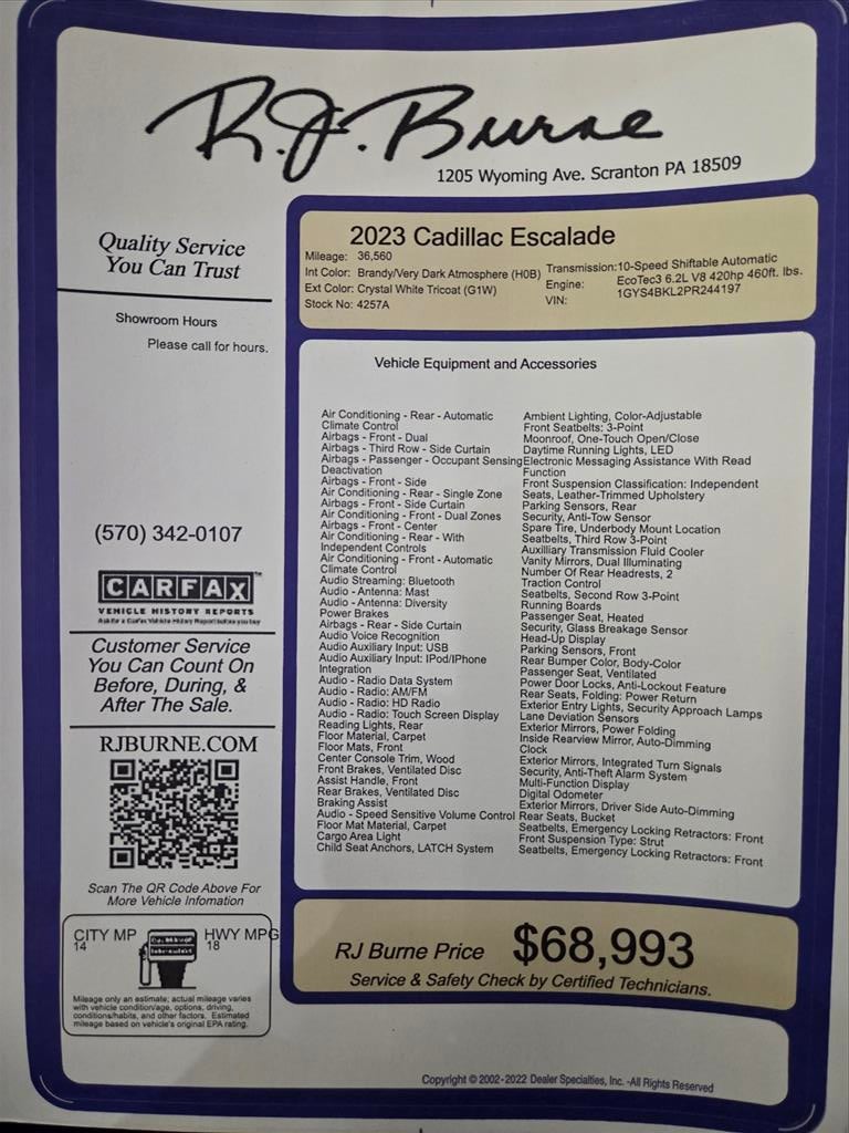 2023 Cadillac Escalade Premium Luxury