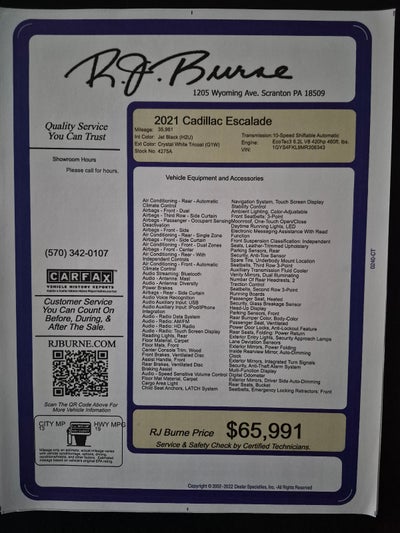 2021 Cadillac Escalade Sport