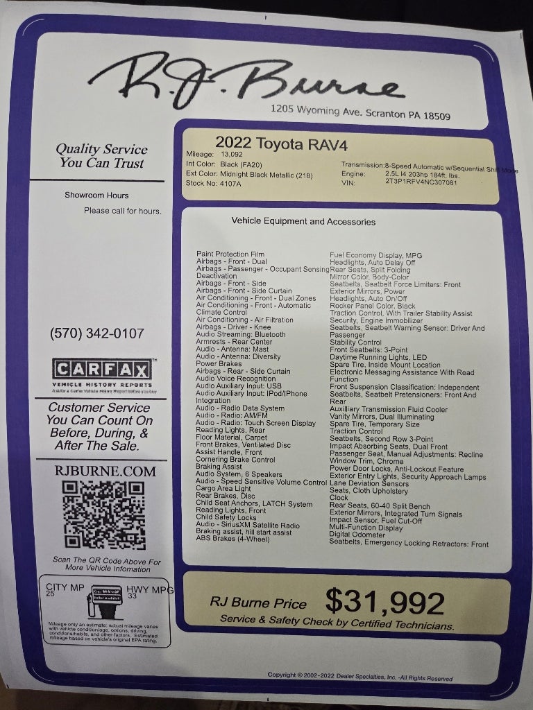 2022 Toyota RAV4 XLE