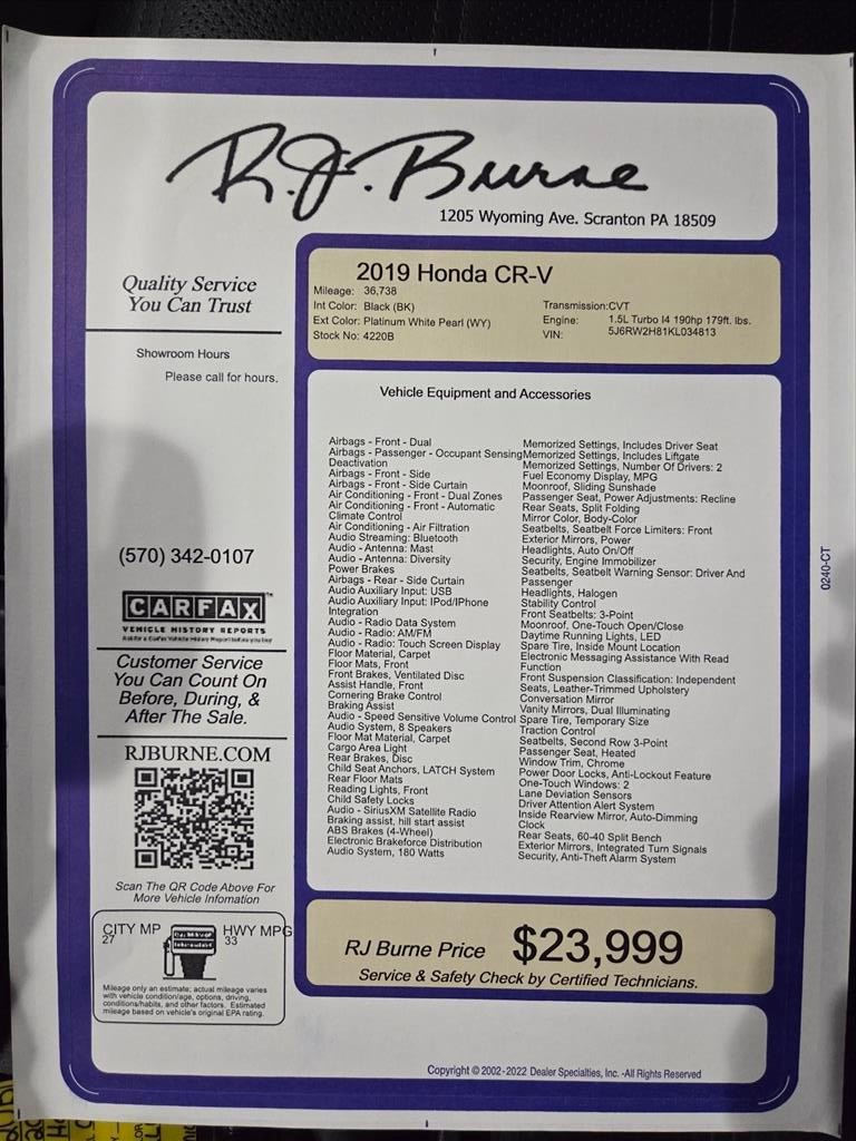 2019 Honda CR-V EX-L