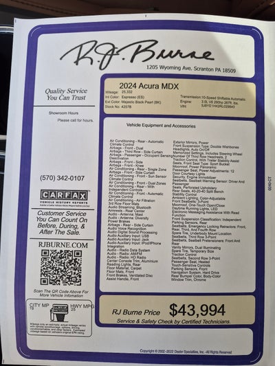 2024 Acura MDX w/Technology Package