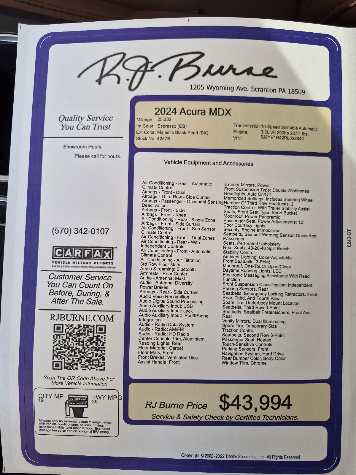 2024 Acura MDX w/Technology Package