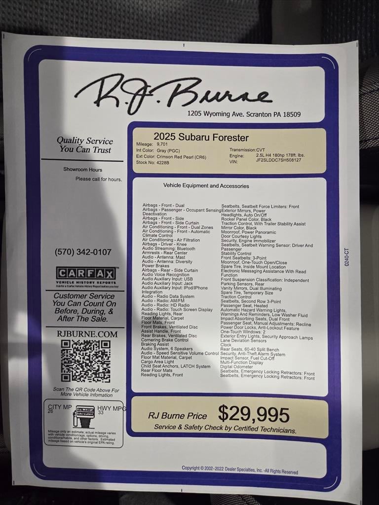 2025 Subaru Forester Premium